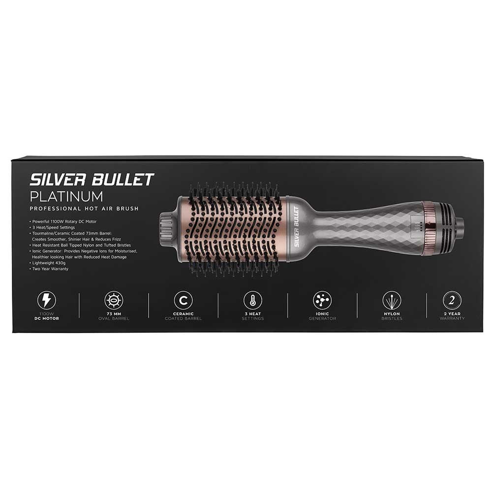 Silver Bullet Platinum Oval Large Hot Air Brush 73mm