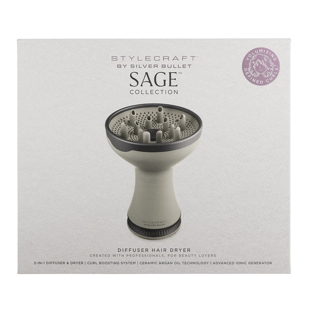 StyleCraft by Silver Bullet Sage Diffuser Hair Dryer