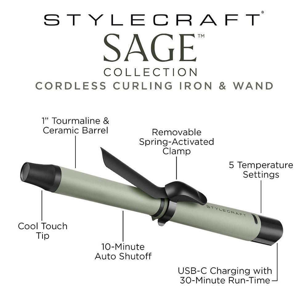 StyleCraft Sage Cordless Curling Iron