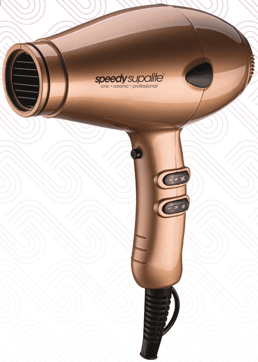 Speedy Supalite Professional Hairdryer - Gold with Diffuser