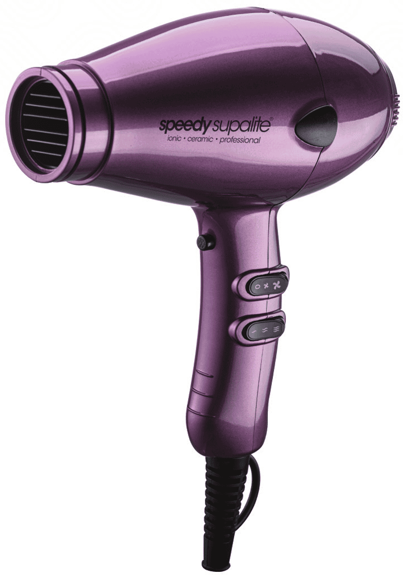 Speedy Supalite Professional Hairdryer - Purple with Diffuser