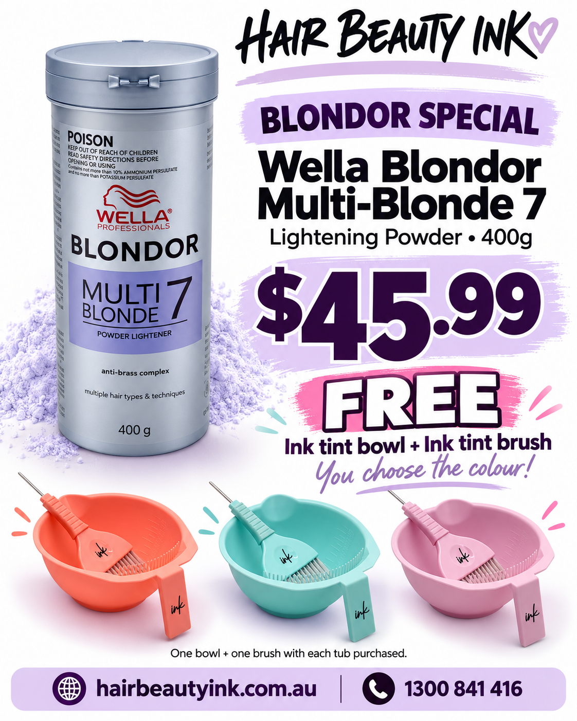 Blondor Multi Blonde 7 Hair Lightener Powder 400g