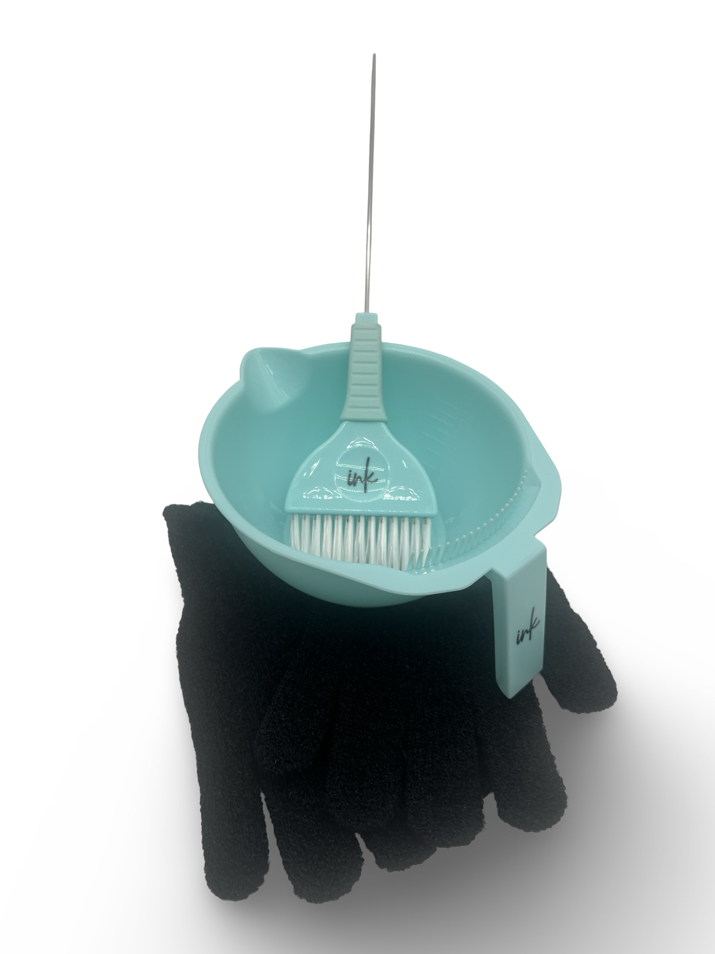 Ink Blue Tint Bowl & Brush Set + Bonus Blending Gloves (Black)