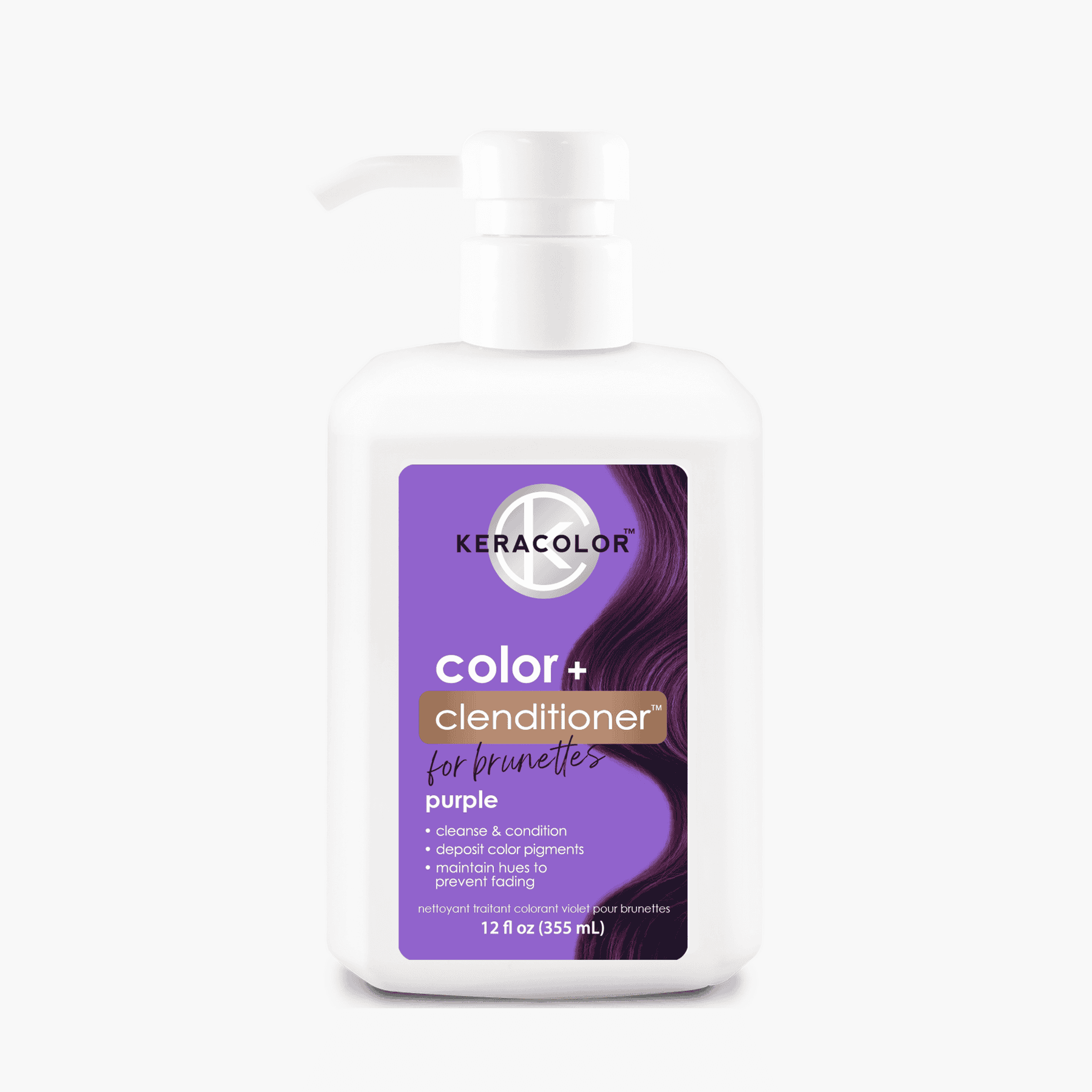 Keracolor Colour + Clenditioner for Brunettes Purple - 355ml