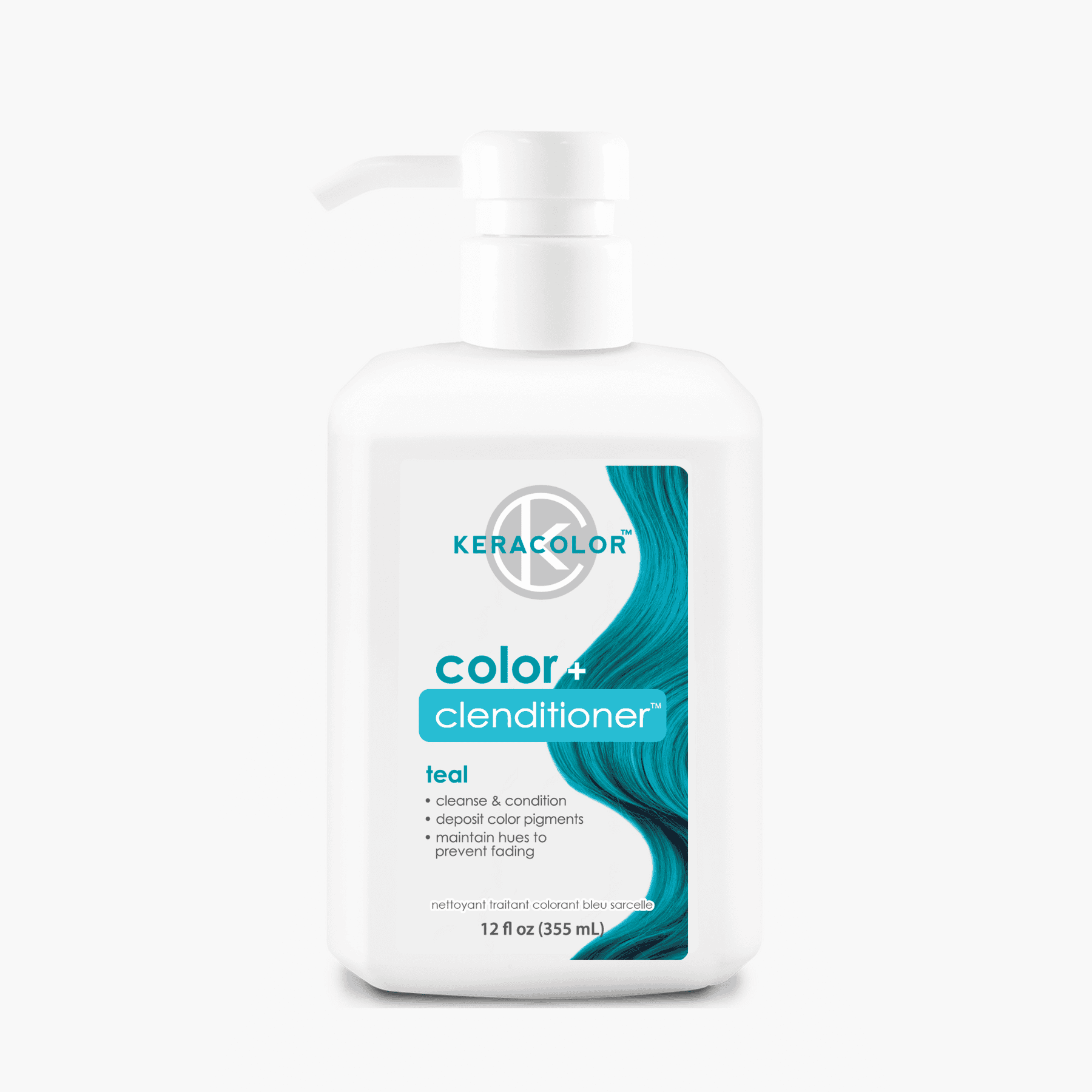 Keracolor Colour + Clenditioner Teal - 355ml