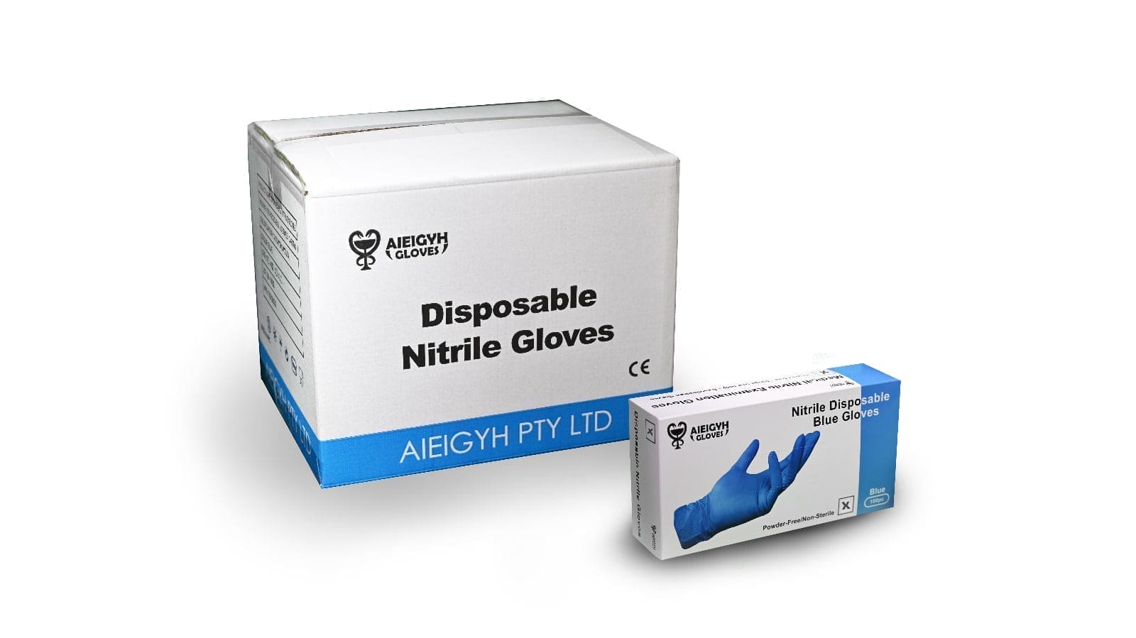 Disposable Nitrile Gloves LARGE  100 PIECES/BOXES 10 /1 CARTON Gloves Medical Grade BLUE