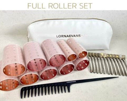 Lorna Evans Pro set Velcro rollers (Pink)