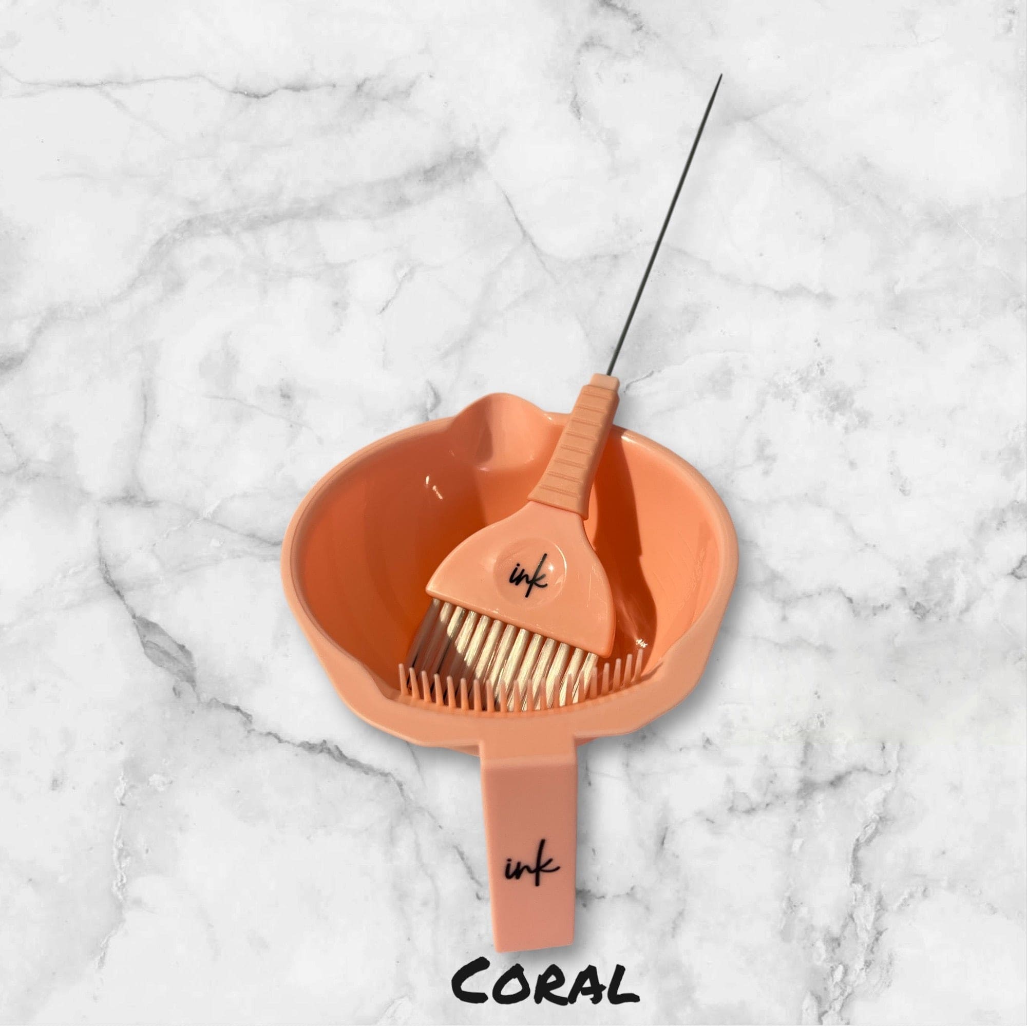 INK Dual Bristle Tint Brush & Bowl set - Coral