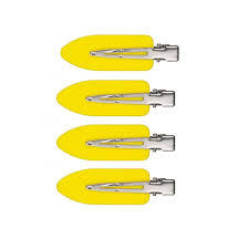 HBI No Crease Clips - Flat Hair Clips yellow/ white /black