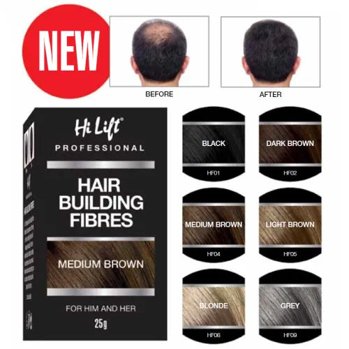 Hi Lift Hair Building Fibres25g Med Brown
