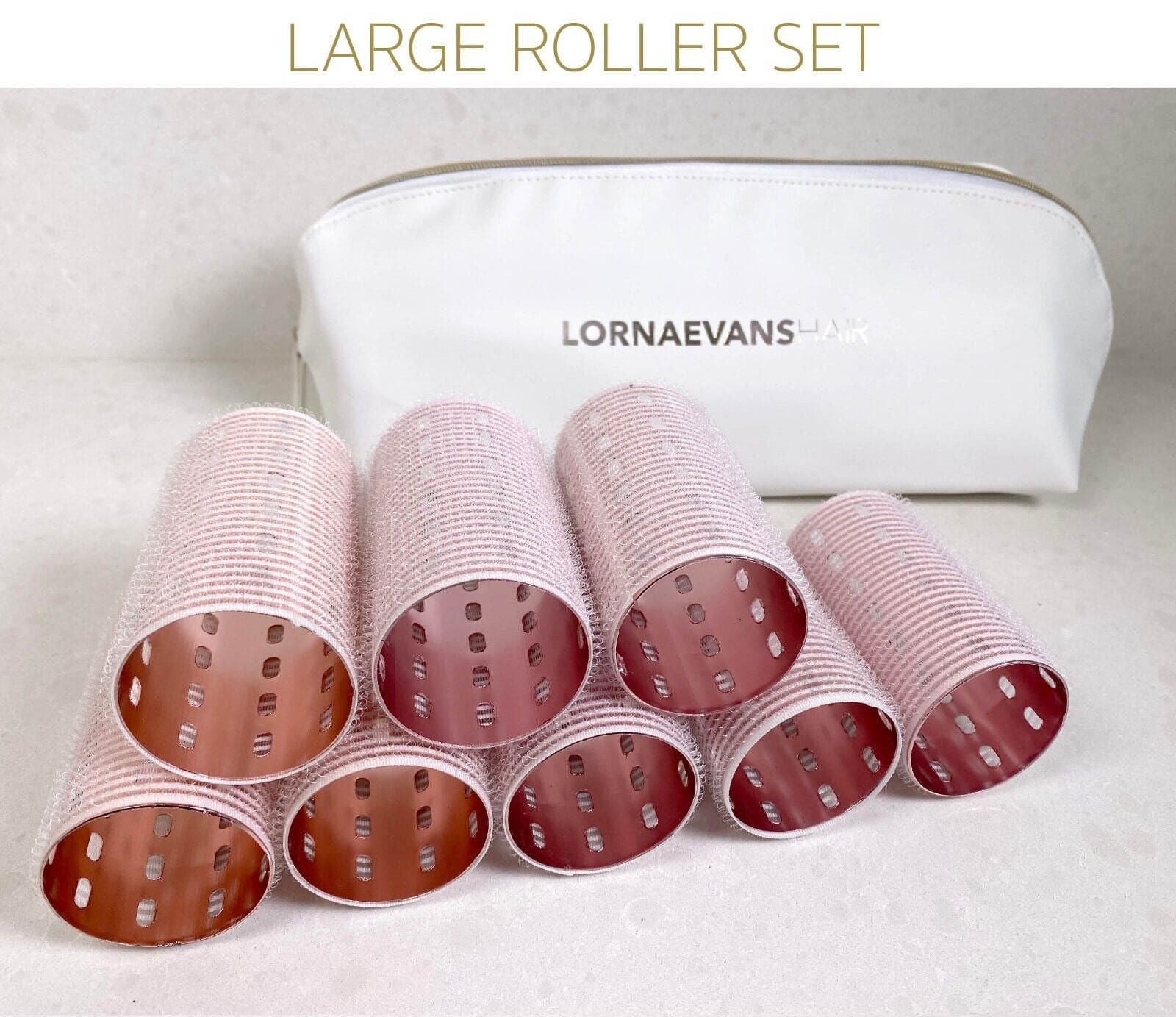 LORNA EVANS LARGE VELCRO ROLLERS SET (PINK)