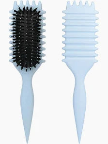 Curly Hair Styling Brush Blue