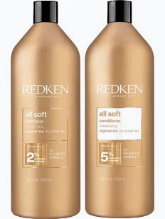 Redken All Soft Shampoo & Conditioner 1ltr Duo