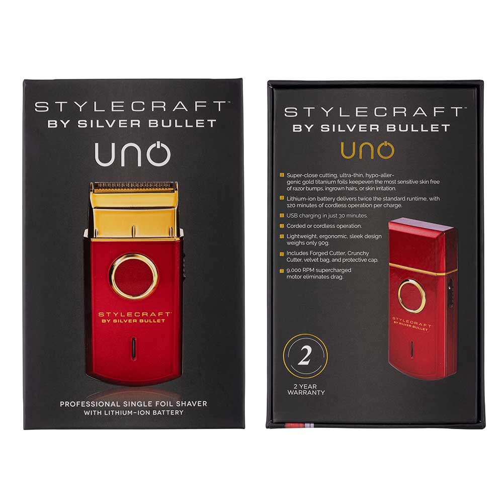 STYLECRAFT BY SILVER BULLET UNO SINGLE FOIL SHAVER RED