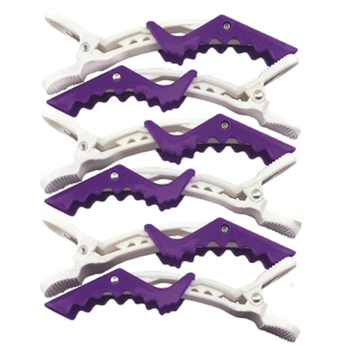 Termax Crocodile Clips 10 pack Purple & White