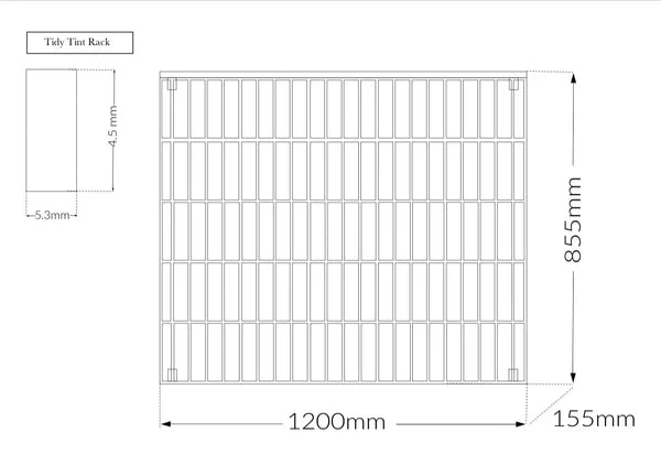 TINT RACK COLOURS Holds approximately 400 x 100g tubes