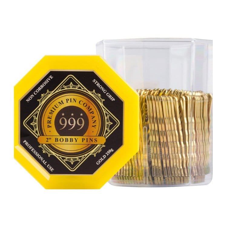 999 Bobby Pins 2" Gold - HairBeautyInk