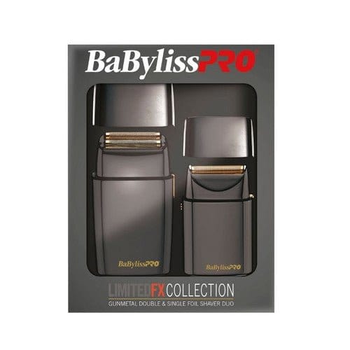 BaBylissPRO LIMITED FX COLLECTIONS Double & Single Foil Shaver Set GunMetal