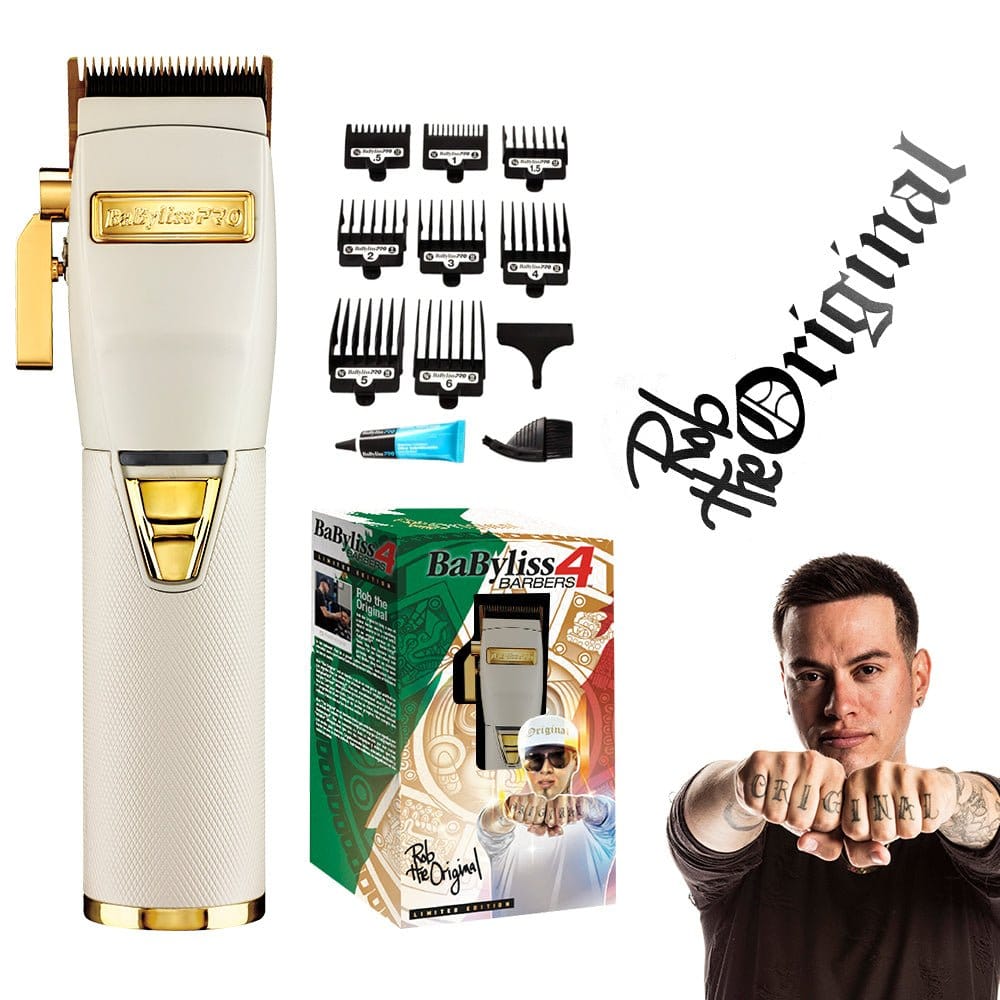 BABYLISS PRO WHITE FX LITHIUM CLIPPERS | BARBERS INFLUENCER COLLECTION - HairBeautyInk