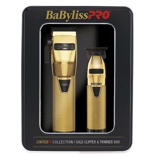 BaBylissPRO Gold FX Lithium Duo Clipper & Trimmer Set (Limited Edition) - HairBeautyInk