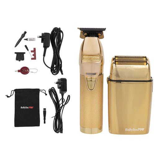 BaBylissPRO Gold FX Lithium Duo Trimmer & Foil Shaver Set - HairBeautyInk
