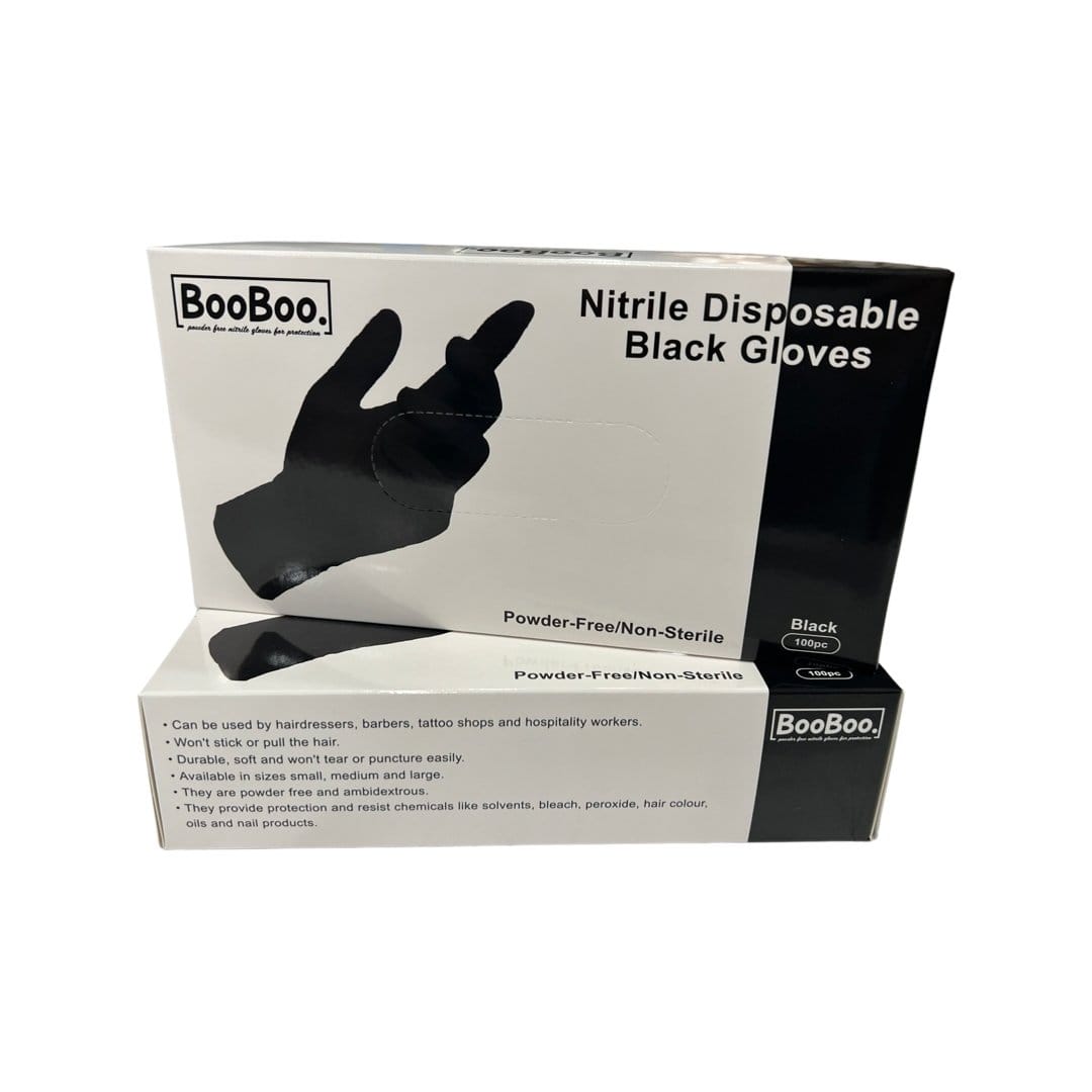 BooBoo Gloves Black Large - HairBeautyInk
