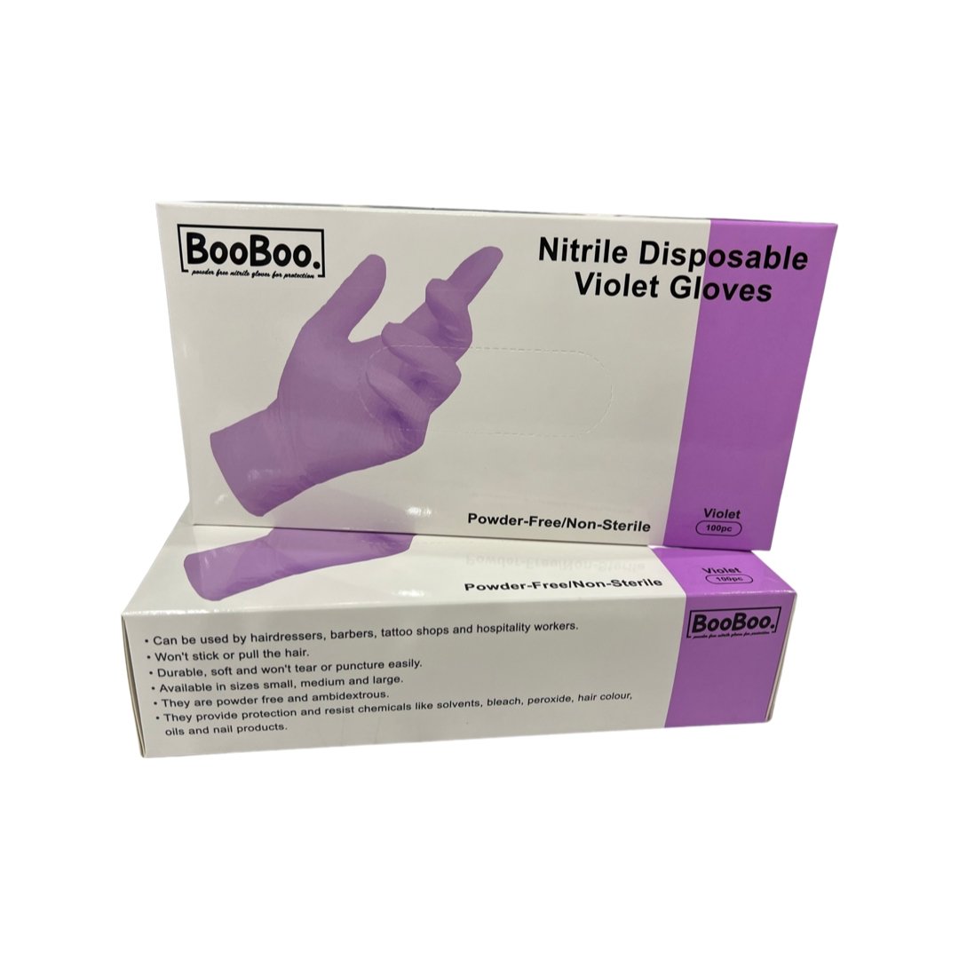 BooBoo Gloves Violet Medium - HairBeautyInk