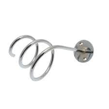 Chrome Spiral Dryer Holder - HairBeautyInk