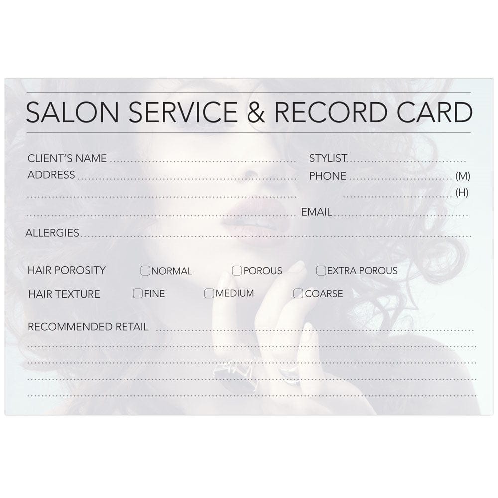 Client Record Cards - HairBeautyInk