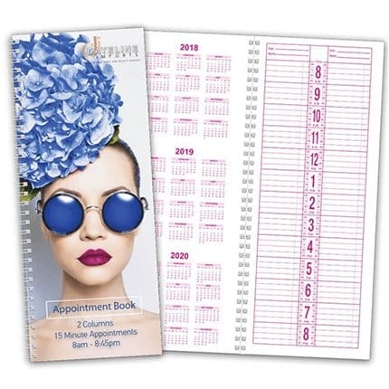 Dateline 2 Column Appointment Book - HairBeautyInk