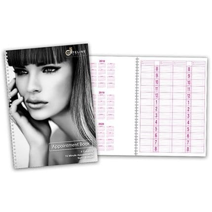 Dateline 4 Column Appointment Book - HairBeautyInk