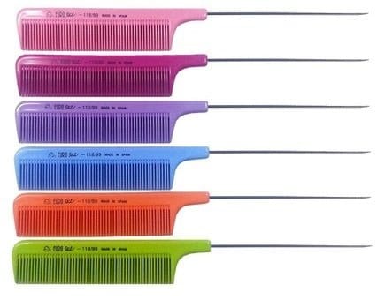 EuroStil Coloured Metal Tail Comb - HairBeautyInk