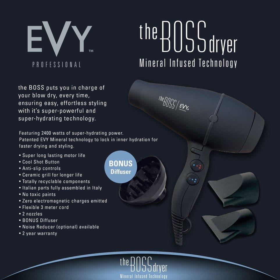EVY Boss Dryer/Diff BLK - HairBeautyInk