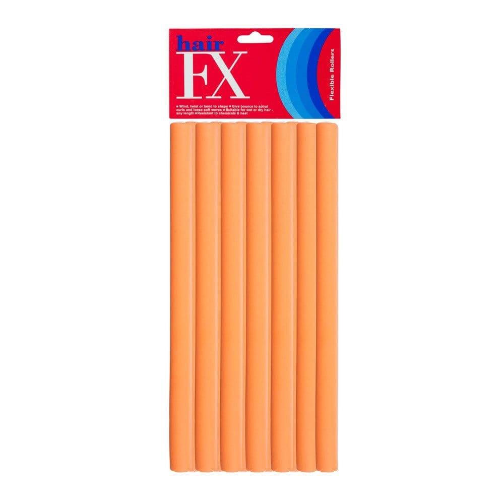 Hair FX Long Orange Flexible Rollers - HairBeautyInk