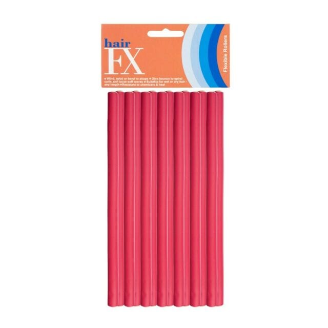 Hair FX Long RED Flexible Rollers - HairBeautyInk