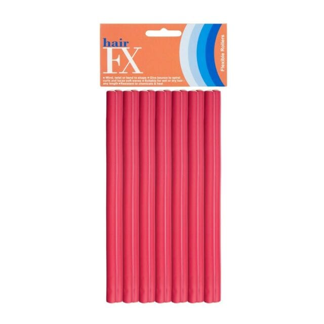 Hair FX Long RED Flexible Rollers - HairBeautyInk