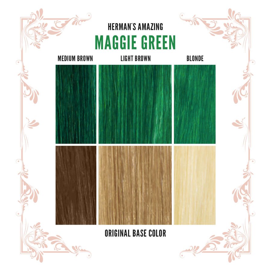 Herman's Amazing Maggie Dark Green - HairBeautyInk