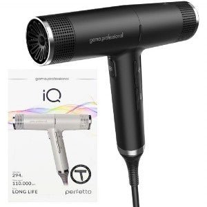 IQ Perfetto Hairdryer Black 294gr - HairBeautyInk
