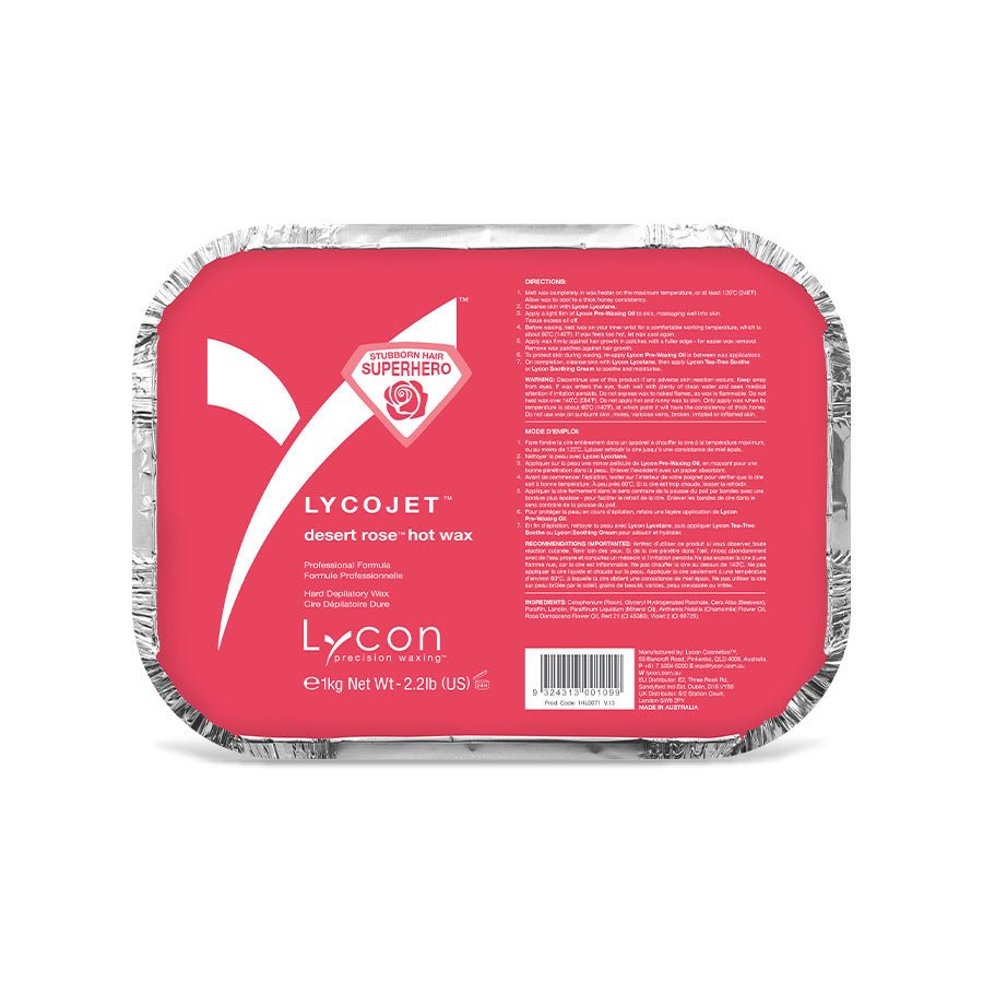 Lycojet desert rose hot wax 1kg - HairBeautyInk