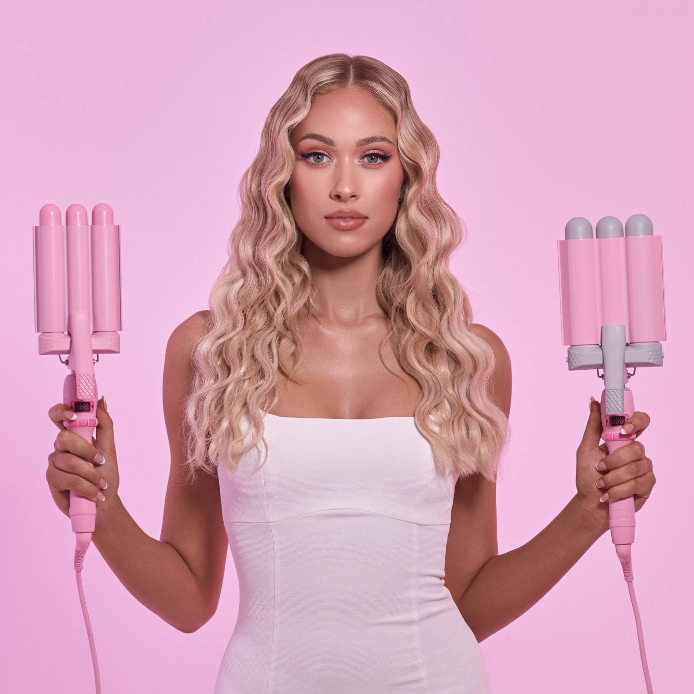 Mermade Pro Hair Waver - PINK 32mm - HairBeautyInk