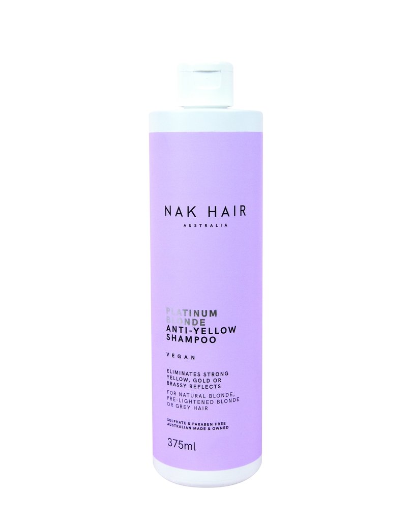 NAK Platinum Blonde Anti-Yellow Shampoo 375ml - HairBeautyInk