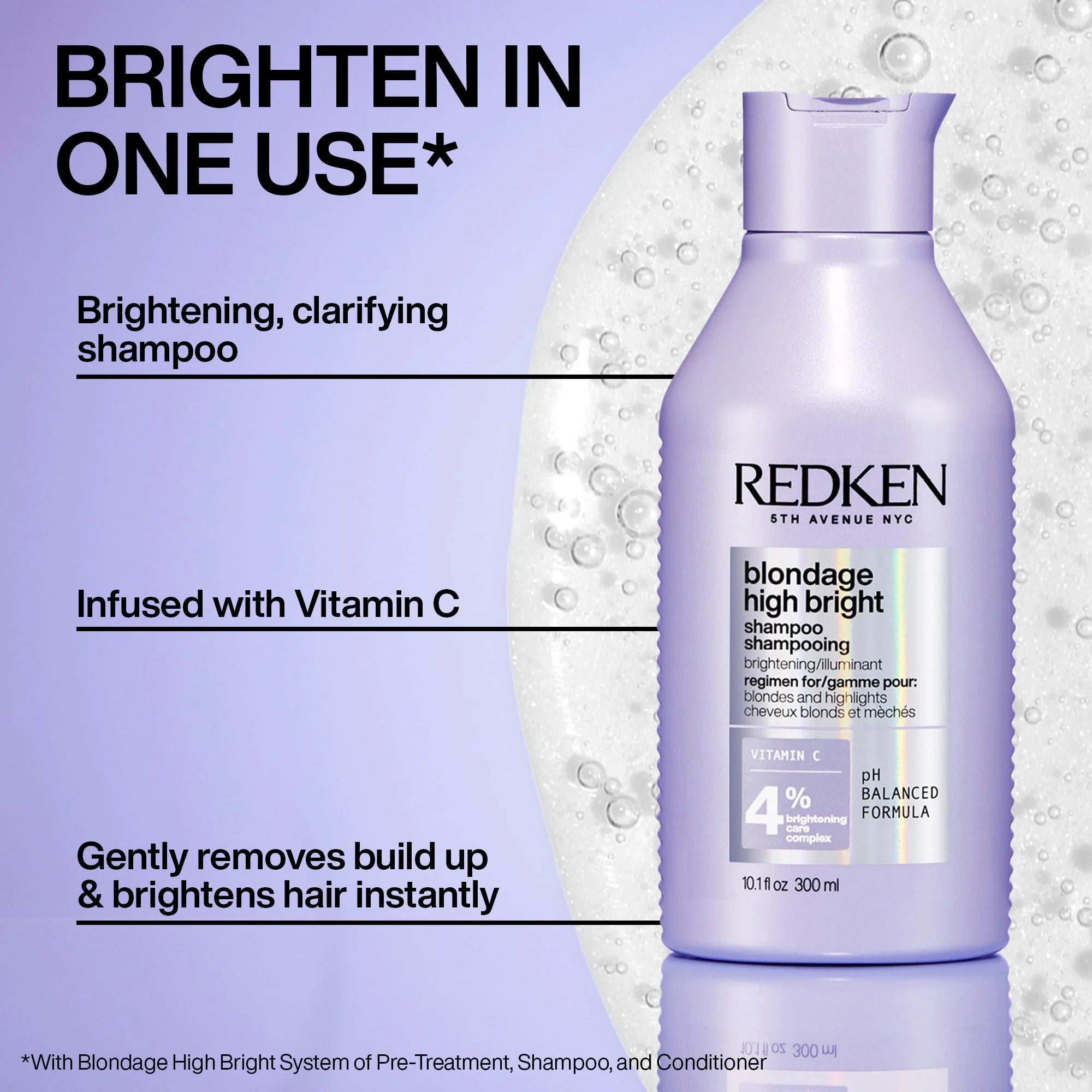 Redken Blondage High Bright Shampoo 400ml - HairBeautyInk