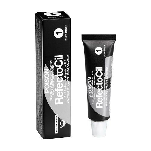 Refectocil Eyelash & Eyebrow Tint Pure Black (1) 15ml - HairBeautyInk
