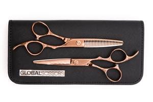 ROSE GOLD 5.5 INCH CUTTING & 6 INCH THINNING SCISSOR SET - HairBeautyInk