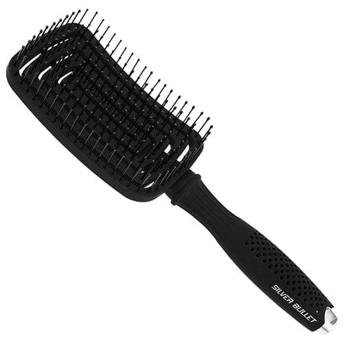 Silver Bullet Black Velvet Detangle Vent Hair Brush - HairBeautyInk