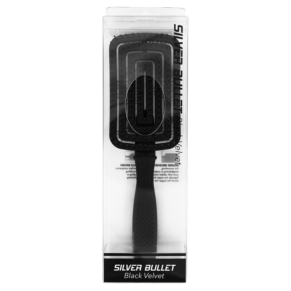 Silver Bullet Black Velvet Detangle Vent Hair Brush - HairBeautyInk