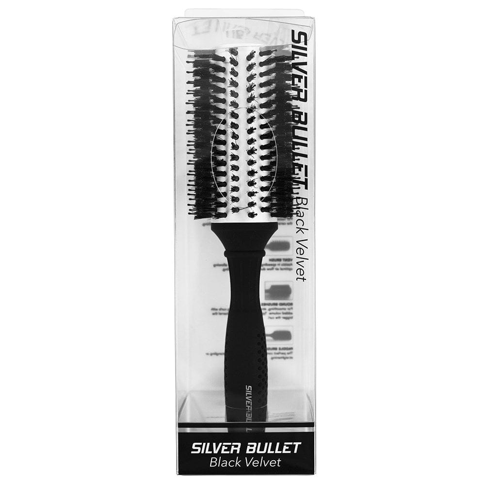 Silver Bullet Black Velvet Round Hair Brush Extra Large - HairBeautyInk