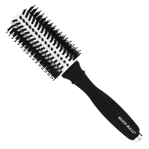 Silver Bullet Black Velvet Round Hair Brush Large - HairBeautyInk