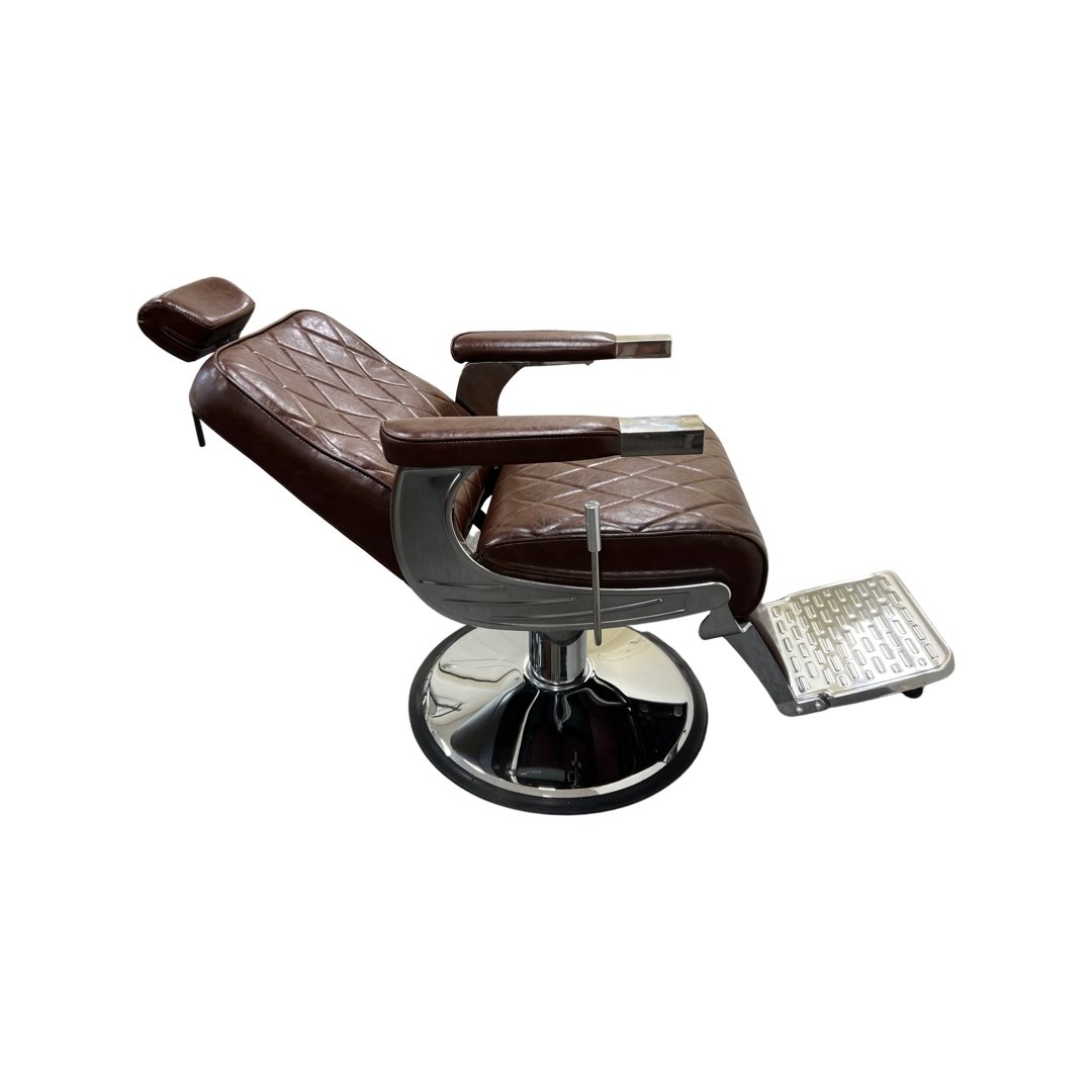 The Captain's Barbers Chair (Brown) - HairBeautyInk